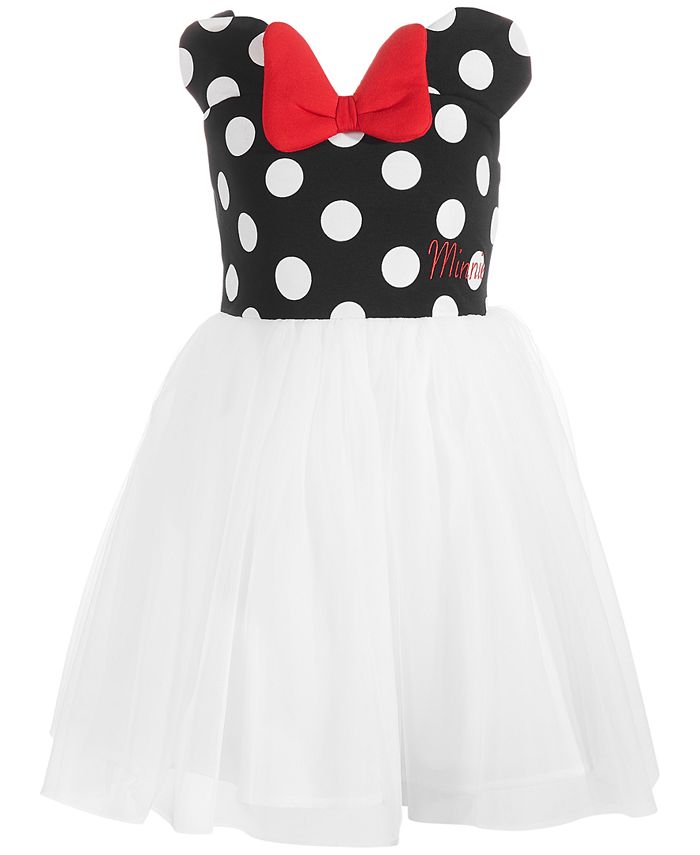 Disney - Minnie Mouse Polka Dot & Mesh Dress, Toddler & Little Girls (2T-6X)