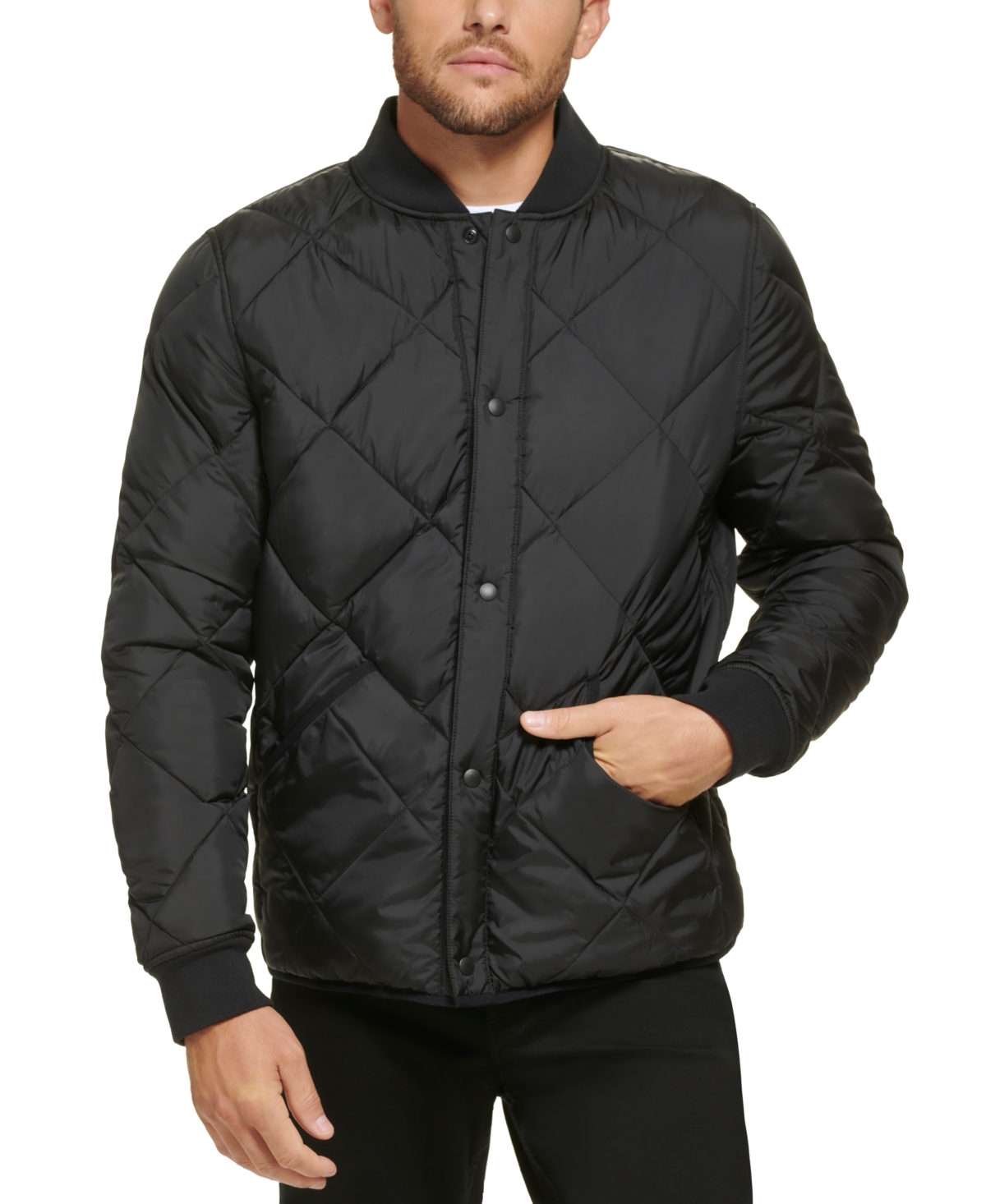 Calvin Klein Men's Reversible Quilted Jacket In Black
