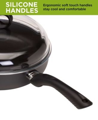 Aluminum 11" Evolve Chicken Fryer with High Dome Glass Lid and Helper Handle