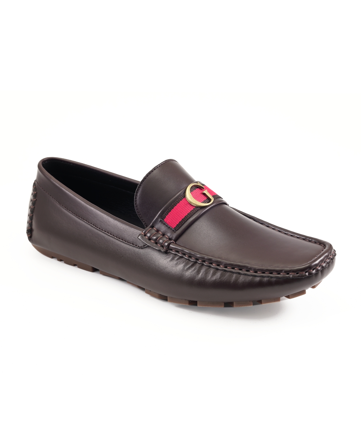 Guess Men's Aurolo Moc Toe Slip On Driving Loafers - Red