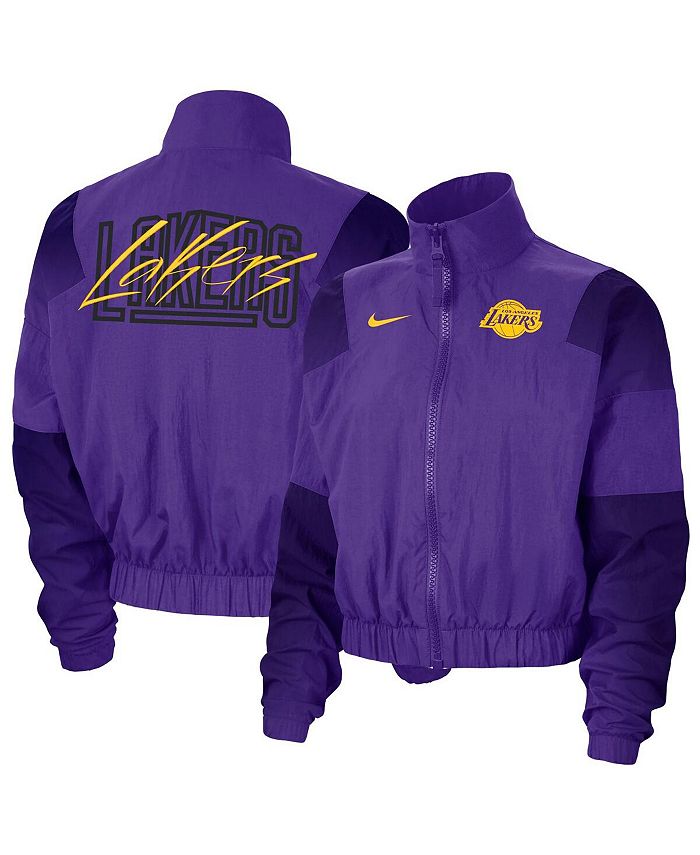 Nike Women's Purple Los Angeles Lakers Wordmark Courtside Full-Zip ...
