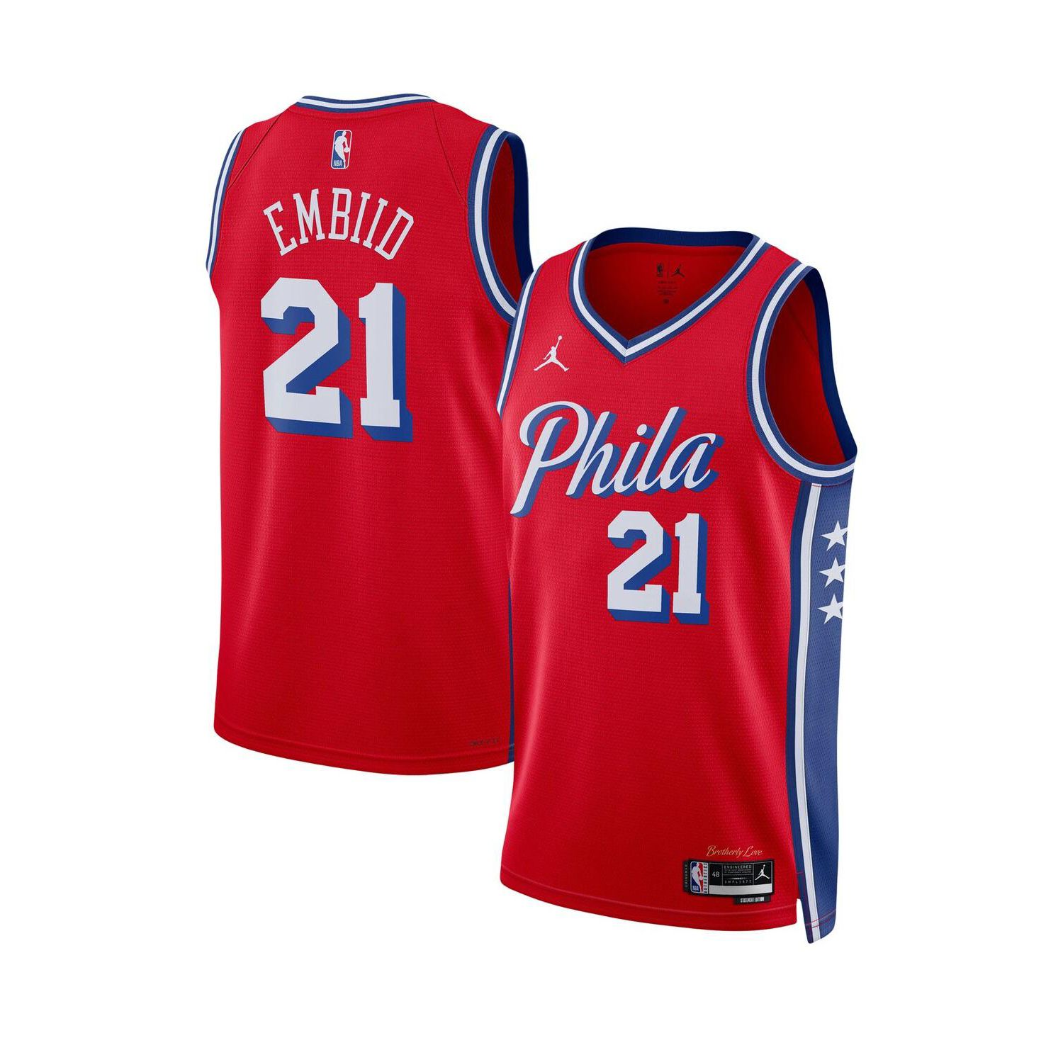 Men's Joel Embiid Red Philadelphia 76ers 2022/23 Statement Edition Swingman Jersey