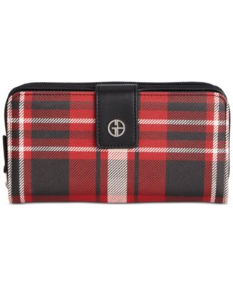 Giani Bernini Vertical Plaid All in One Wallet, Created for Macy's - Macy's