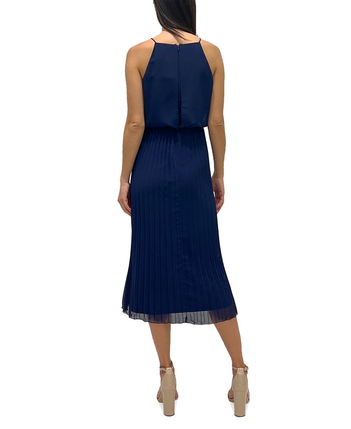 Sam Edelman Women's Pleated-Skirt Bloused-Bodice Dress - Macy's