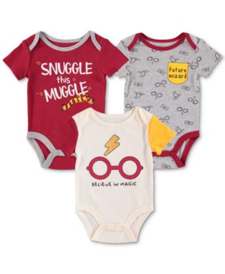 Happy Threads - Baby Boys 3-Pk. Harry Potter Bodysuits