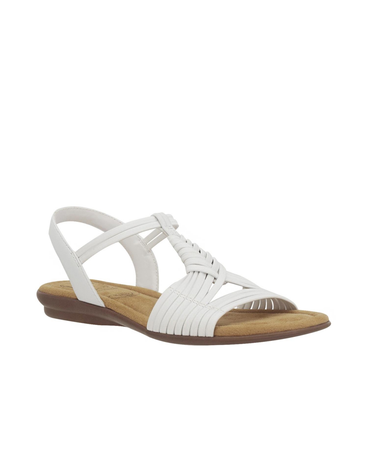 Impo Women's Bellita Stretch Flat Sandals In White