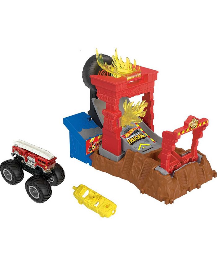 Hot Wheels City Ultimate Hauler, Transforms Into A T-Rex with Race Track,  Stores 20 Plus Cars - Macy's