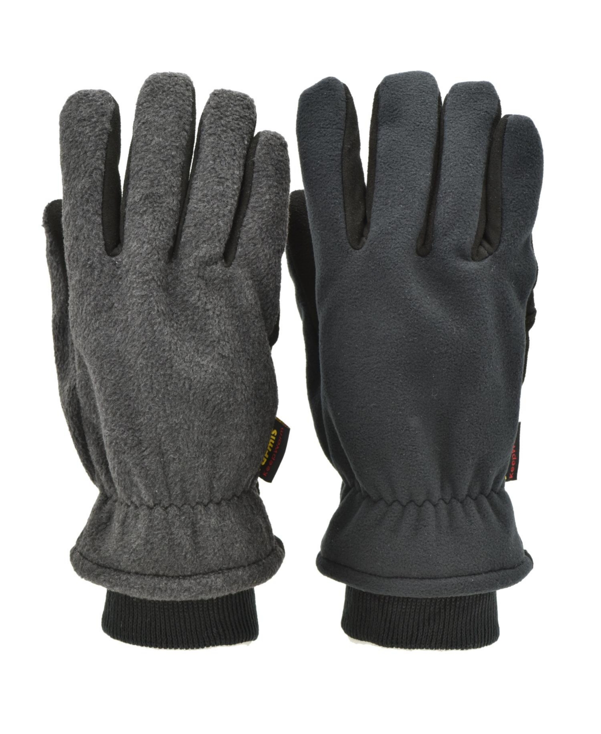 Polar fleece Back and thinsulate lining Winter Outdoor Gloves - Black