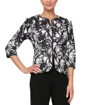 Alex Evenings - Petite Embroidered Jacket