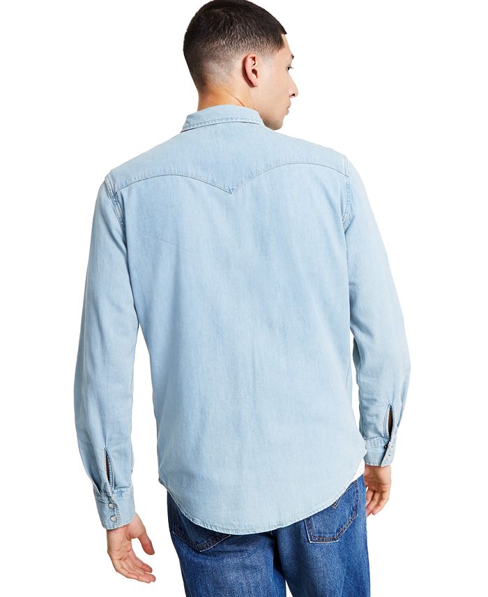 Levi's Men's Classic Clean Standard Fit Denim Western Shirt & Reviews ...