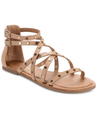 Sun + Stone - Rachaell Studded Gladiator Flat Sandals