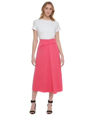 Calvin Klein - Women's Twist-Waist Midi Skirt