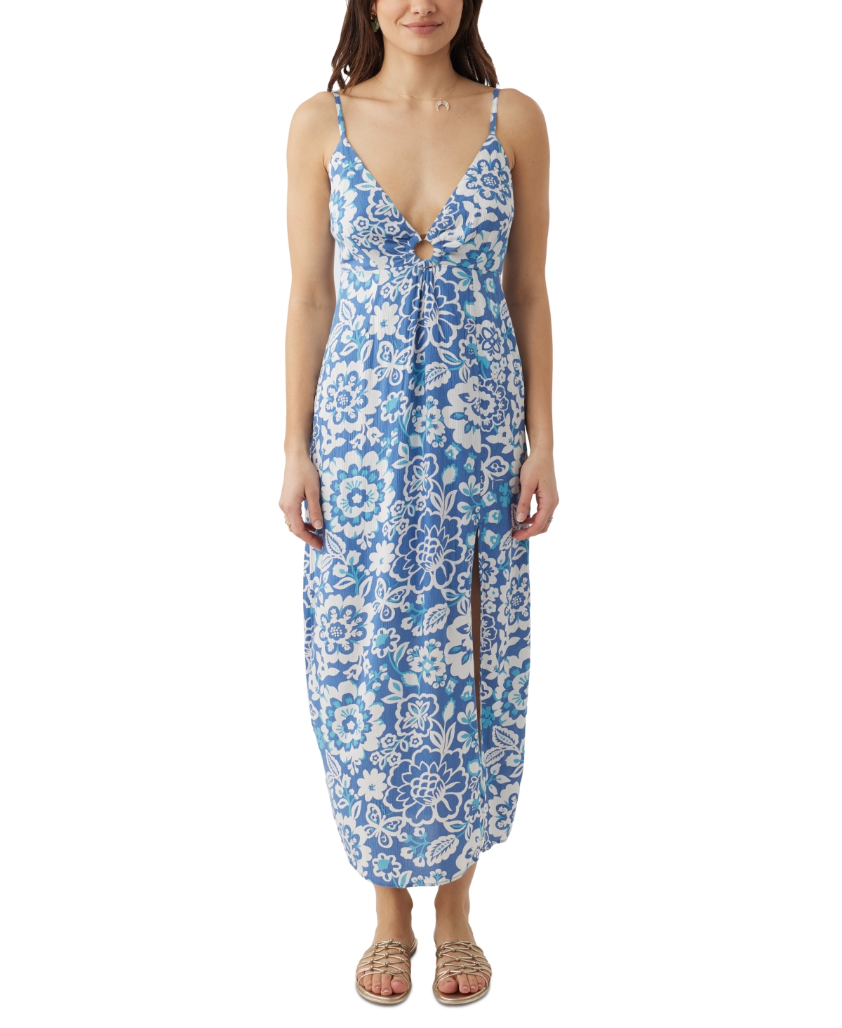 O'neill Myah Floral Midi Sundress In Classic Blue