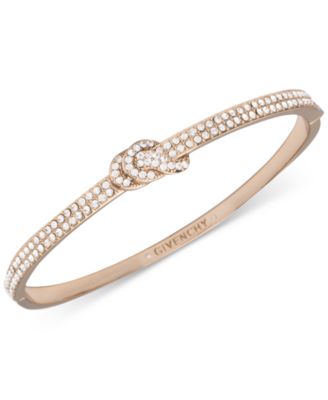 Givenchy - Crystal Pav&eacute; Knot Double Row Bangle Bracelet