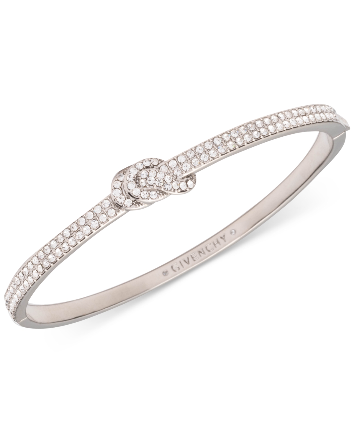Rose Gold Crystal Knot Bangle Bracelet