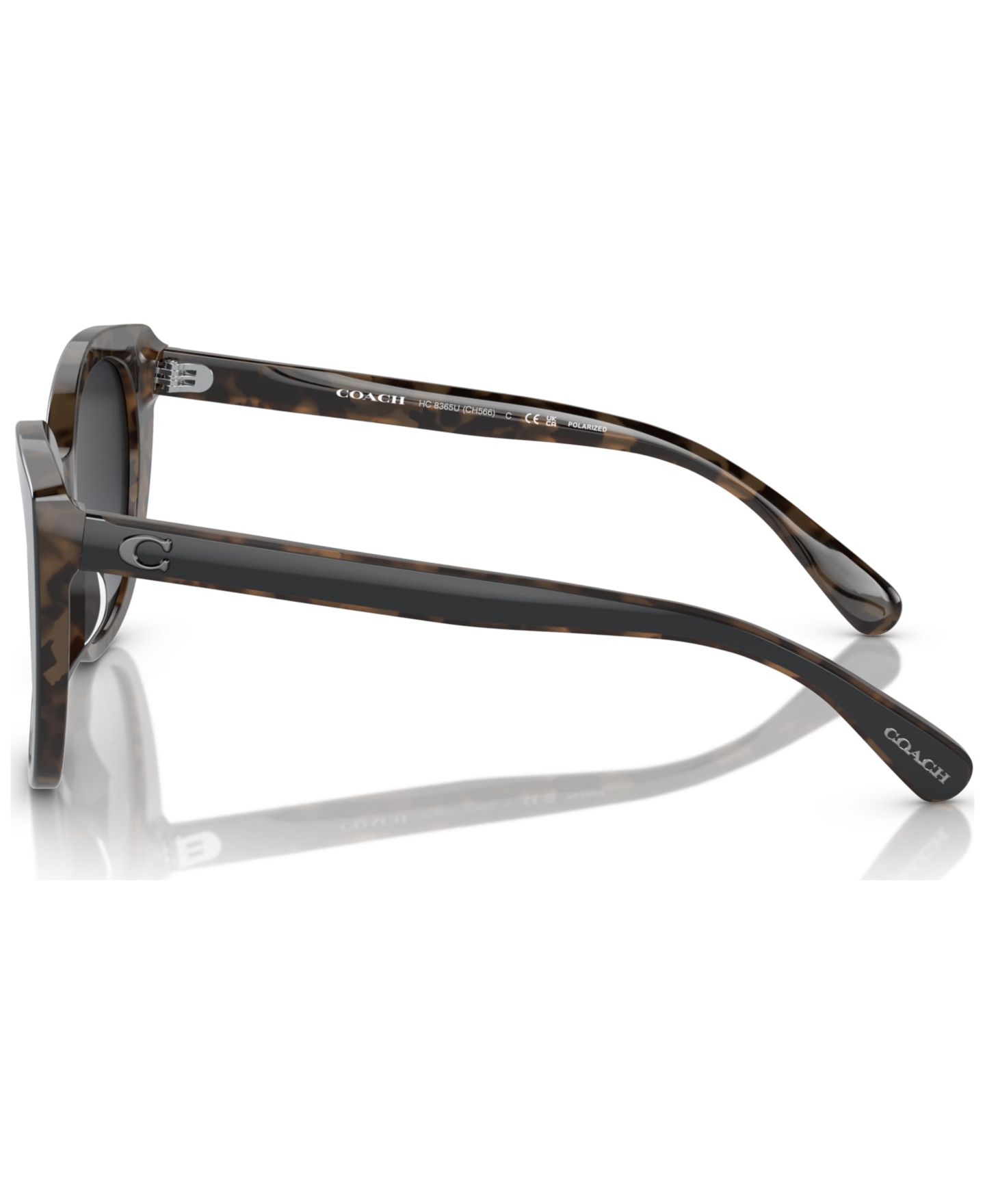 Женские солнцезащитные очки COACH Polarized Sunglasses, HC8365U, цвет: Чёрный / Черепаховый — фото 3