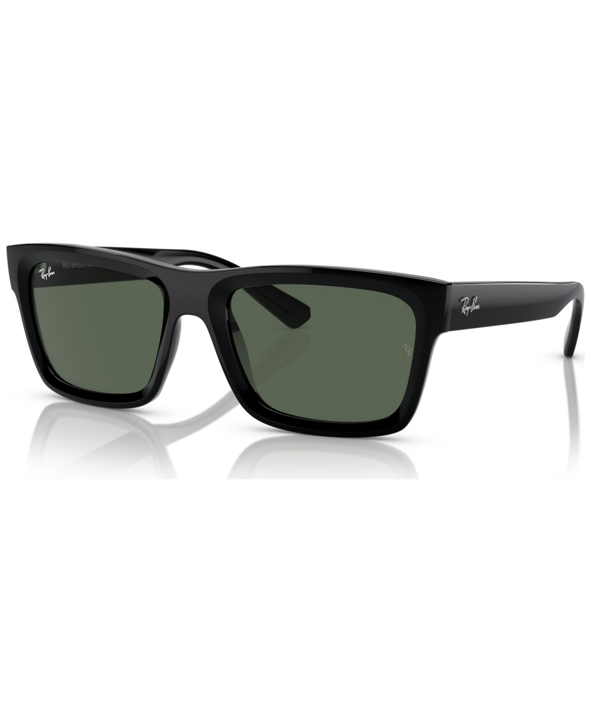 Ray Ban Ray-ban Unisex Warren Bio-based Sunglasses, Rb439657-x 57 In Black