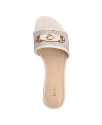 Women's Hammi One Band with Logo and Hardware Flat Sandals