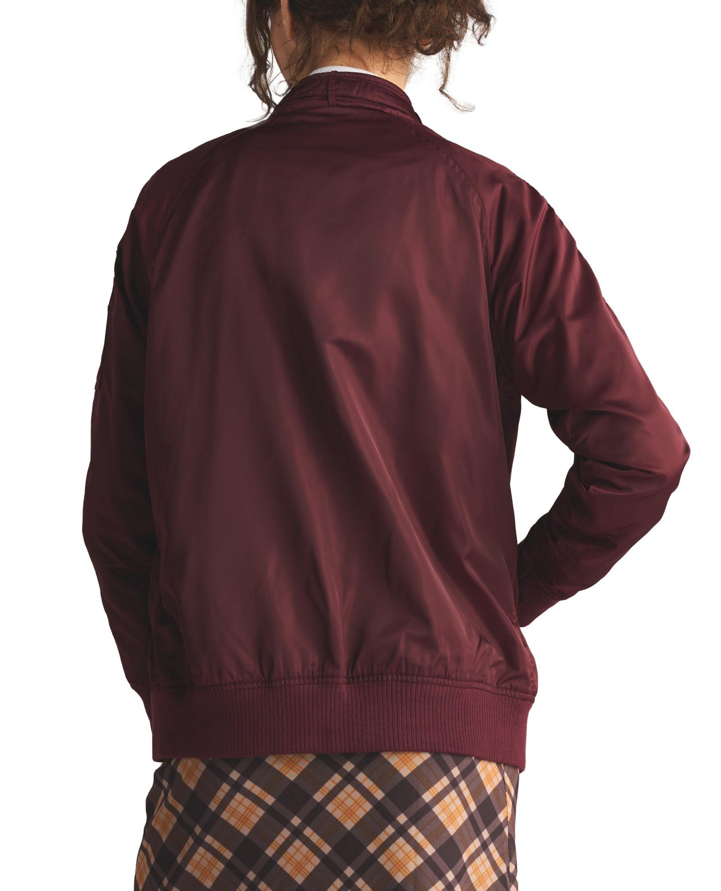 Женская куртка Members Only Satin Bomber, цвет: Бордовый — фото 3