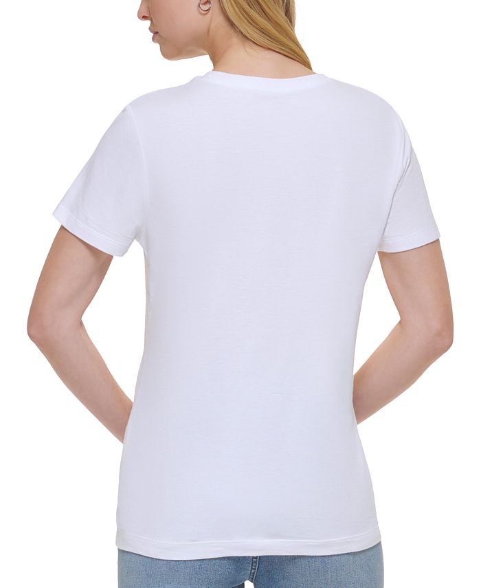 DKNY Jeans Women's Crewneck Tie-Dye Logo T-shirt - Macy's