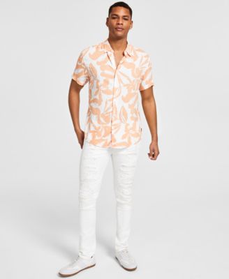 GUESS - Men's Short-Sleeve Tropical-Print Shirt