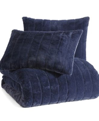 Microfiber Printed Channel 3 Piece Duvet Cover Set, Full/Queen