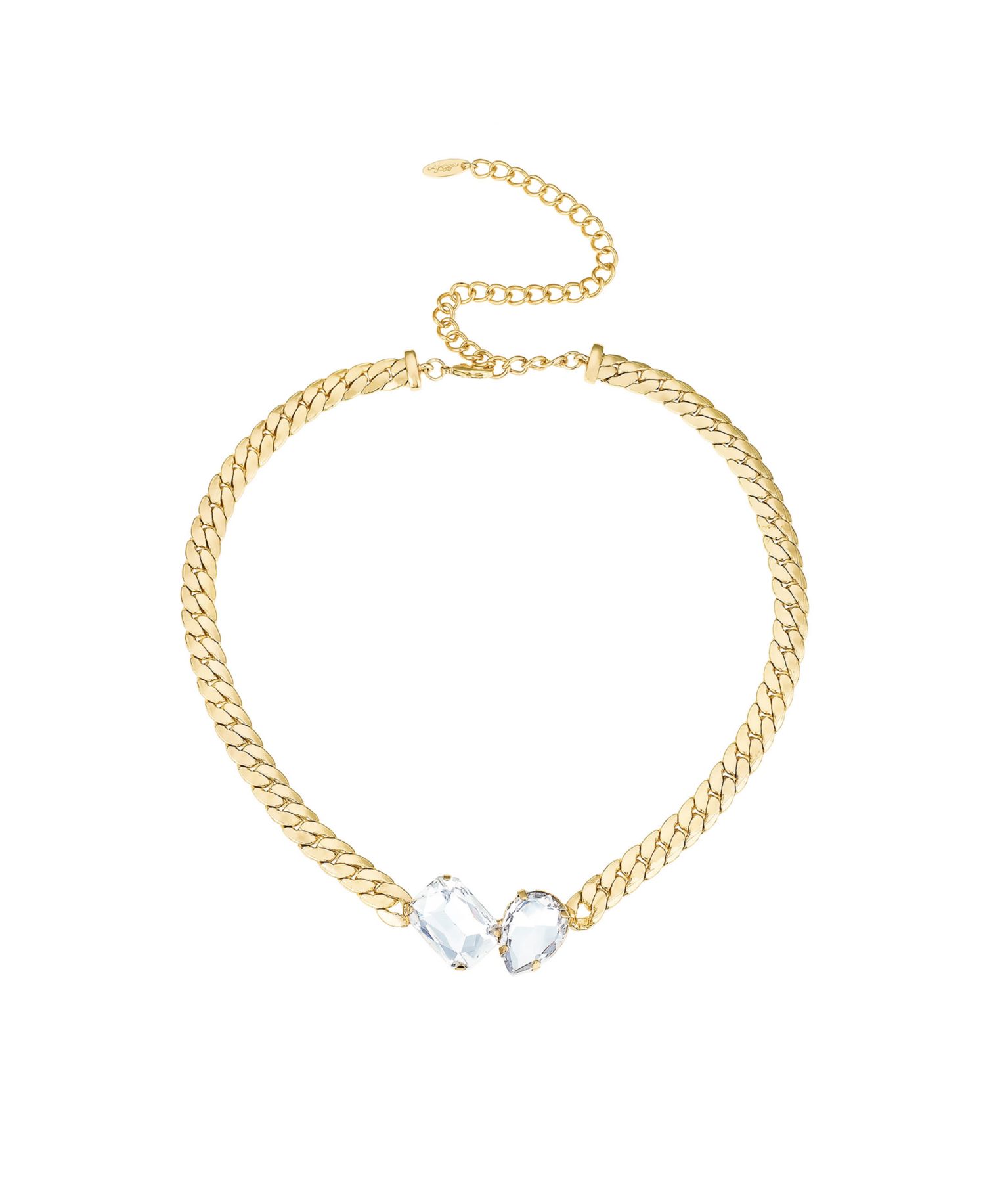 Glass Gem 18K Gold Plated Necklace