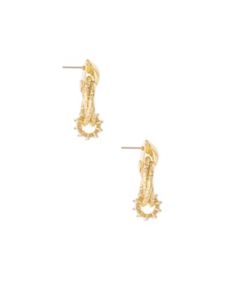 Mini Barrel Cubic Zirconia Earrings