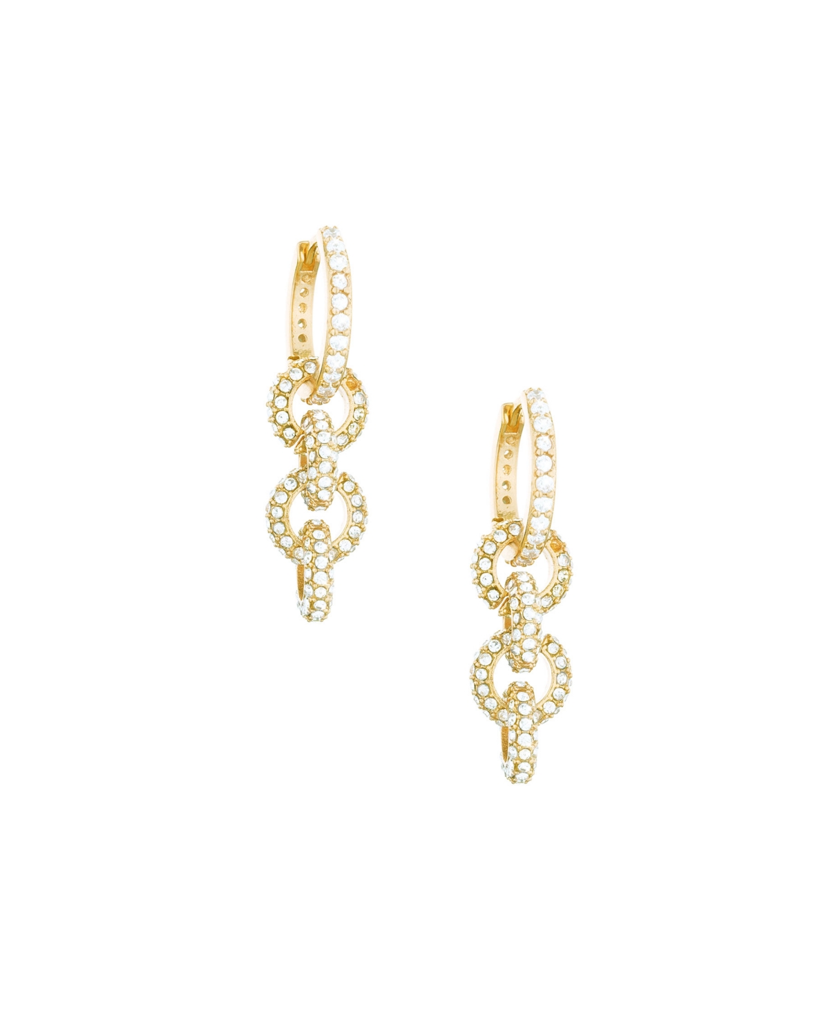 Shop Ettika Multi-ring Glass Dangle Earrings In Gold