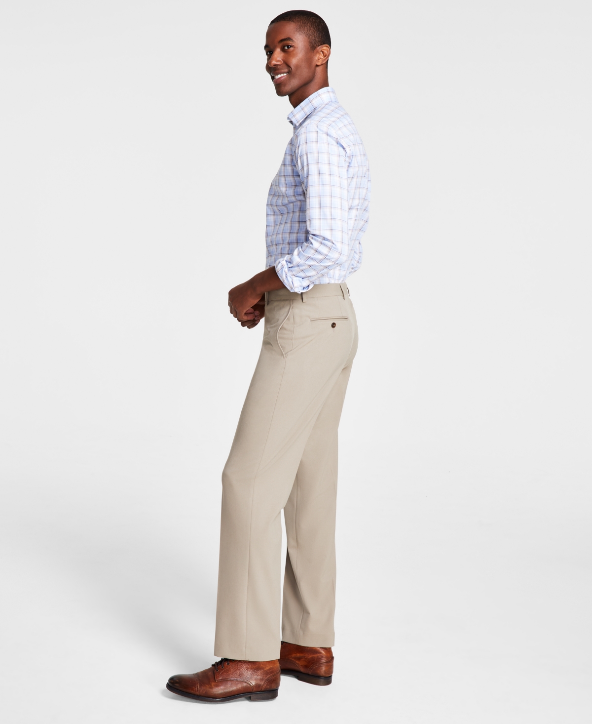 Michael Kors Men's Classic Fit Performance Dress Pants - Tan
