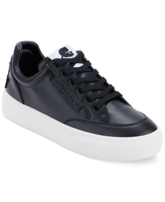 KARL LAGERFELD PARIS Women's Calico Patch Lace-Up Low-Top Sneakers - Macy's