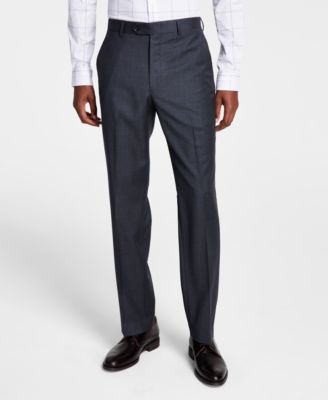Men's Classic-Fit Wool-Blend Stretch Solid Suit Pants