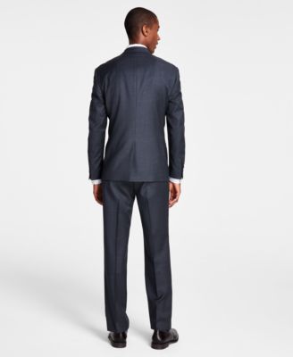 Men's Classic-Fit Wool-Blend Stretch Solid Vested Suit Separates 