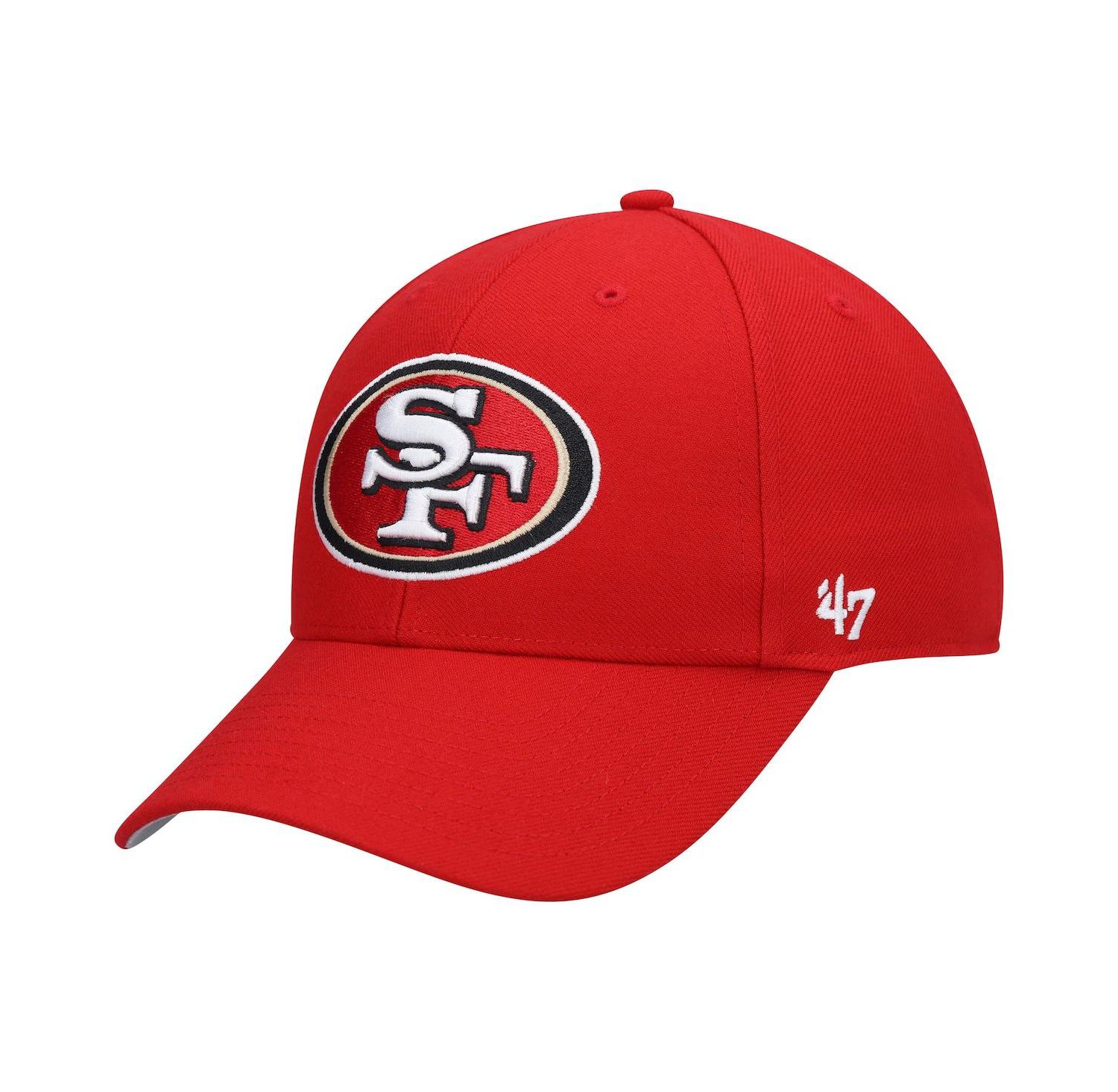 Men's Scarlet San Francisco 49ers Logo MVP Adjustable Hat