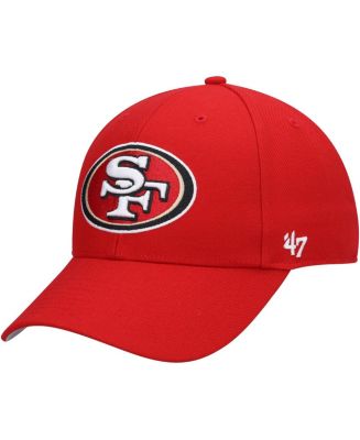 Men's '47 Brand Scarlet San Francisco 49ers Logo MVP Adjustable Hat ...