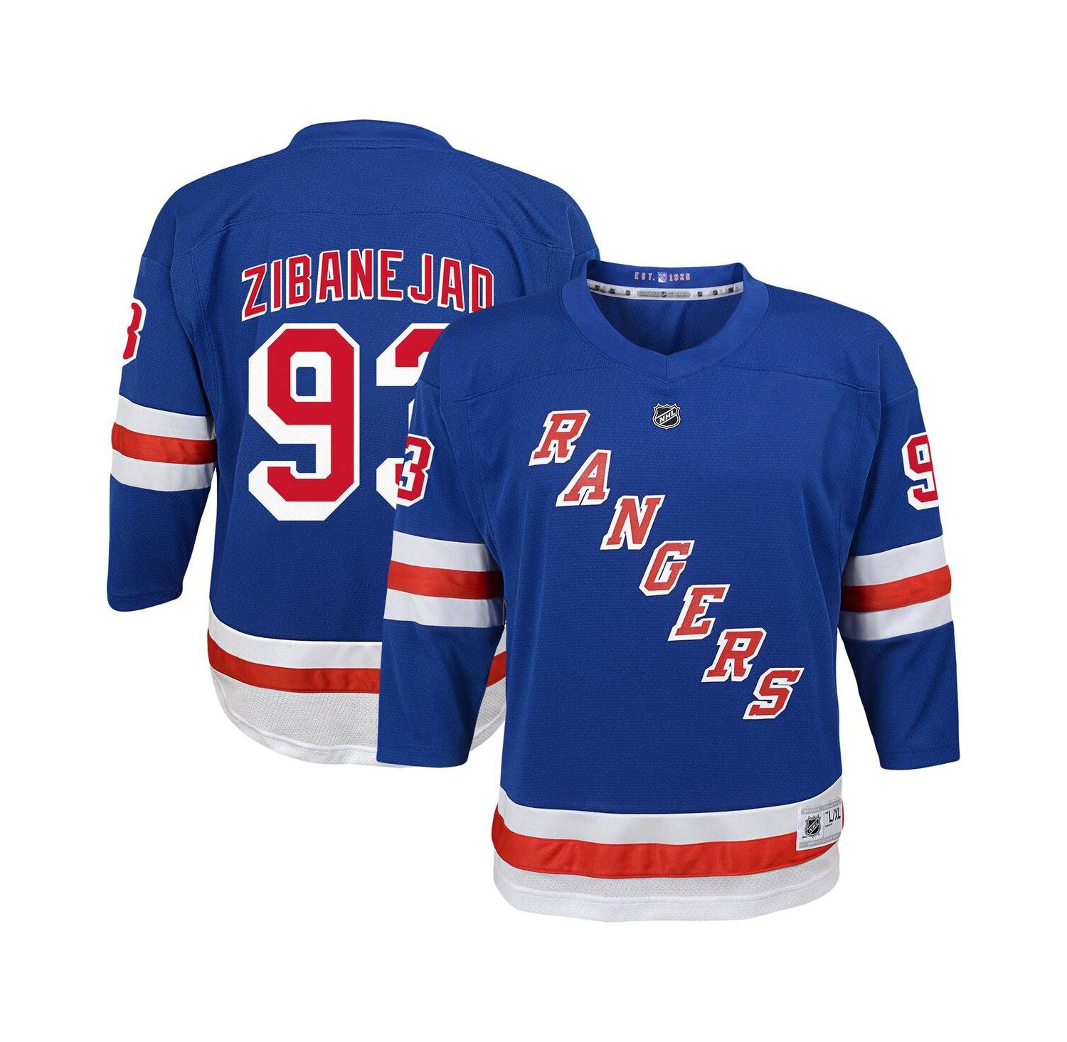 Big Boys Mika Zibanejad Blue New York Rangers Home Replica Player Jersey