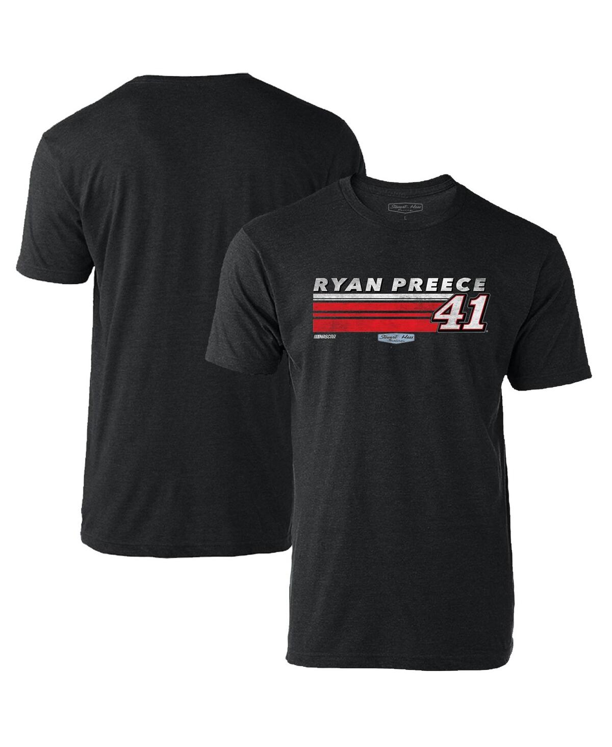 Stewart-haas Racing Team Collection Men's  Heather Charcoal Ryan Preece Hot Lap T-shirt