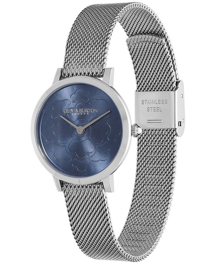 Olivia Burton Silver Stainless Steel Dress Watch