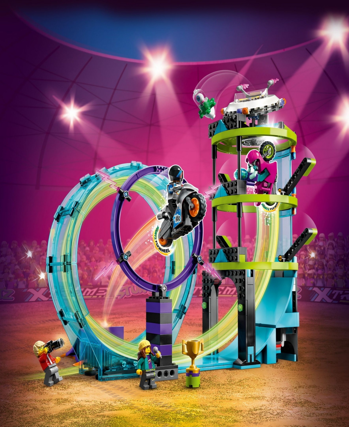 Shop Lego City Ultimate Stunt Riders Challenge, 385 Pieces In Multicolor