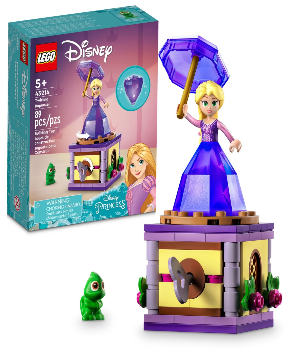 Lego Kids' Disney Princess Twirling Rapunzel 43214 Toy Building Set With Rapunzel And Pascal Figures In Multicolor