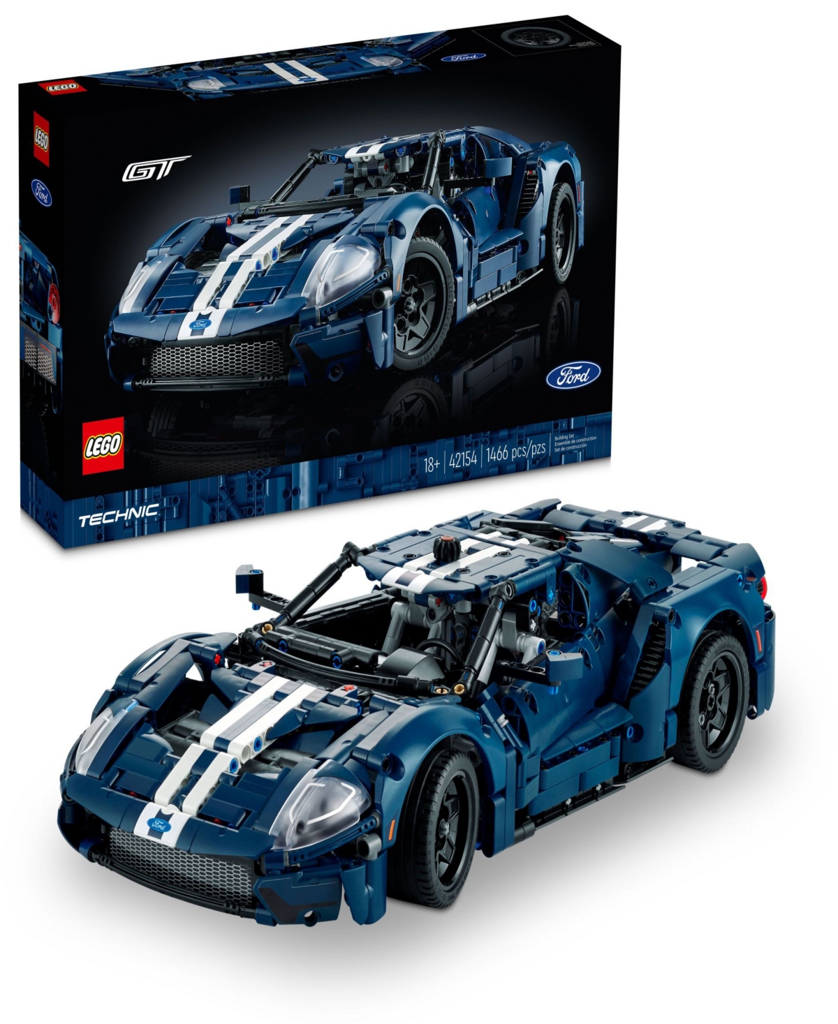 Lego Technic 42154 2022 Ford Gt Toy Vehicle Building Set In Multicolor