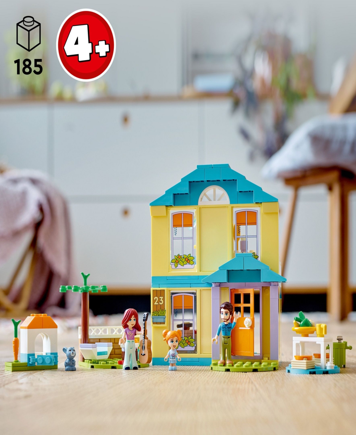 Shop Lego Friends Paisley's House 41724 Toy Building Set With Paisley, Ella And Jonathan Figures In Multicolor