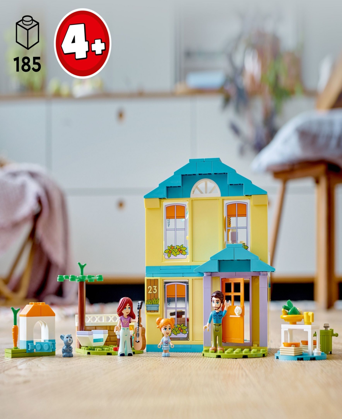 Lego Friends Paisley's House 41724 Toy Building Set With Paisley, Ella And Jonathan Figures In Multicolor