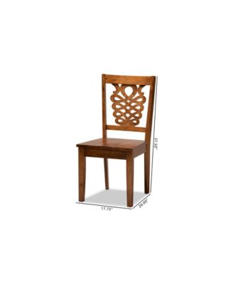 Gervais Modern and Contemporary Transitional 2-Piece Finished Wood Dining Chair Set