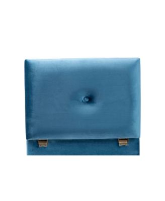 Elias Modern and Contemporary Velvet Fabric Upholstered and Finished Wood Storage Ottoman