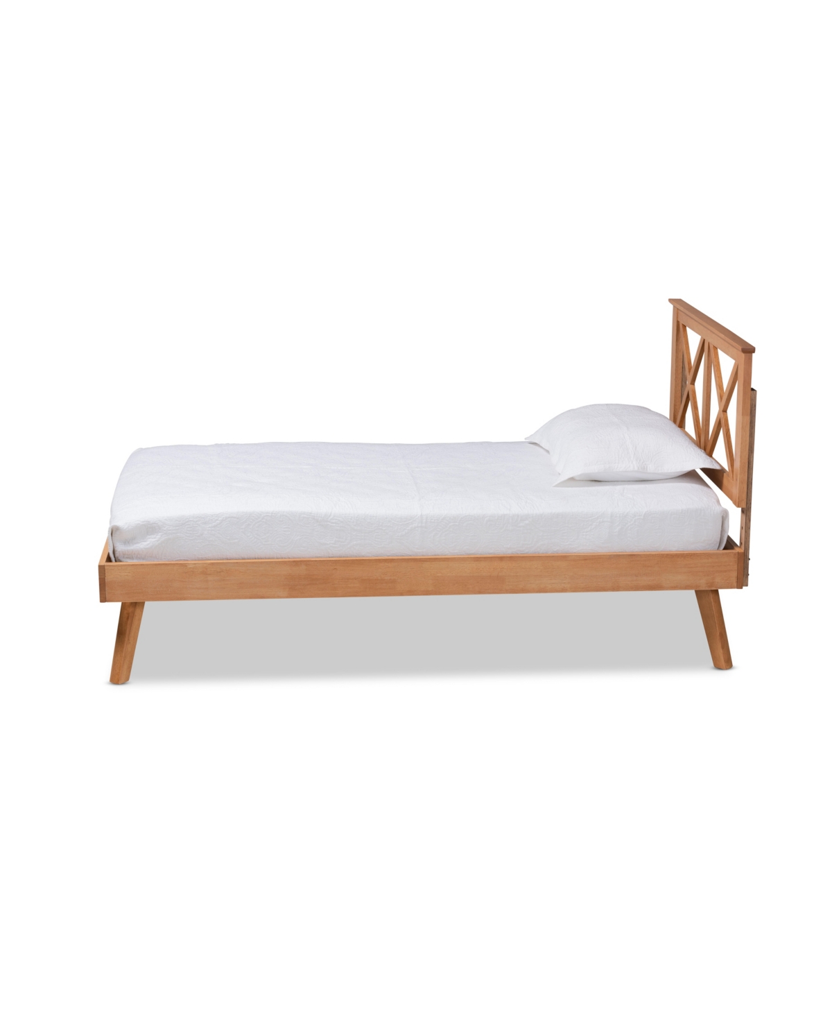 Baxton Studio Galvin Modern And Contemporary Twin Size Finished Wood Platform Bed In Brown