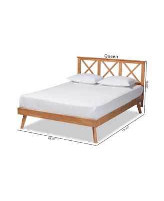 Galvin Modern and Contemporary Queen Size Finished Wood Platform Bed