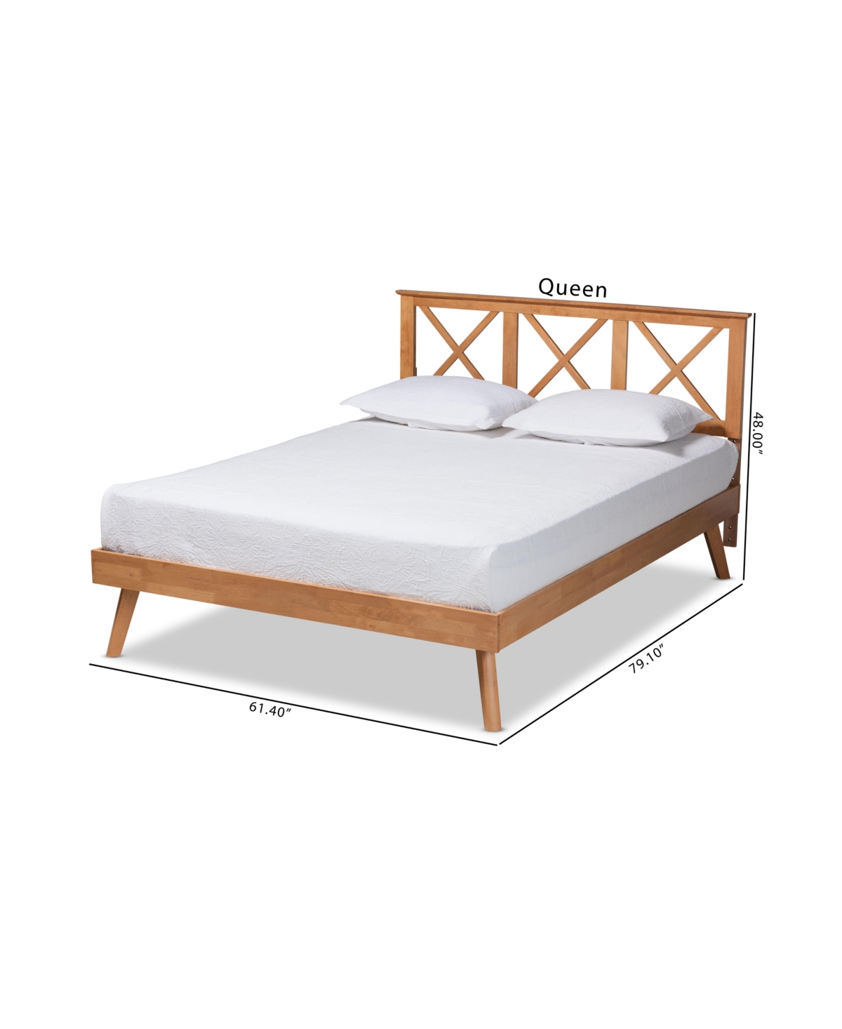 Baxton Studio Galvin Modern And Contemporary Queen Size Finished Wood Platform Bed In Brown