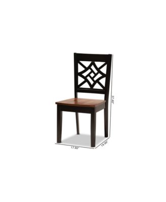 Nicolette Modern and Contemporary 2-Piece Two-Tone and Finished Wood Dining Chair Set