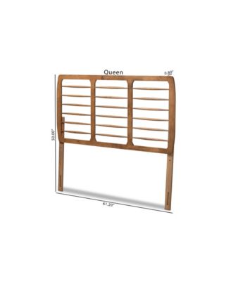 Carolyn Mid-Century Modern Queen Size Finished Wood Headboard